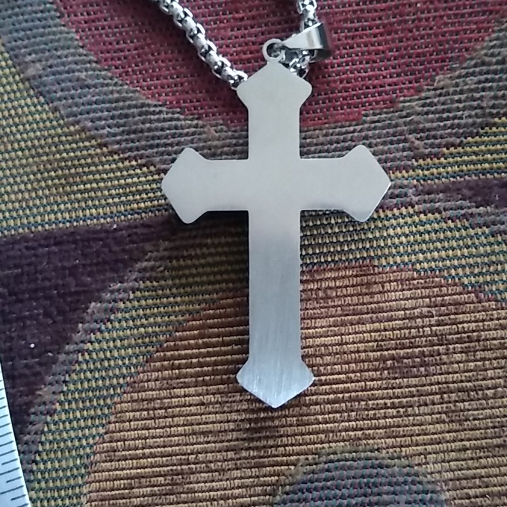 Men's stainless steel cross - Picture 5 of 7